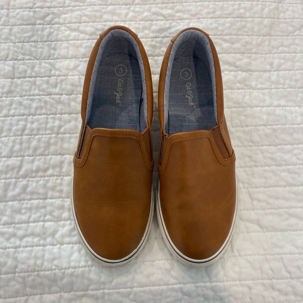 Cat and Jack boys shoes. Size 3. Set of two. Brown/black